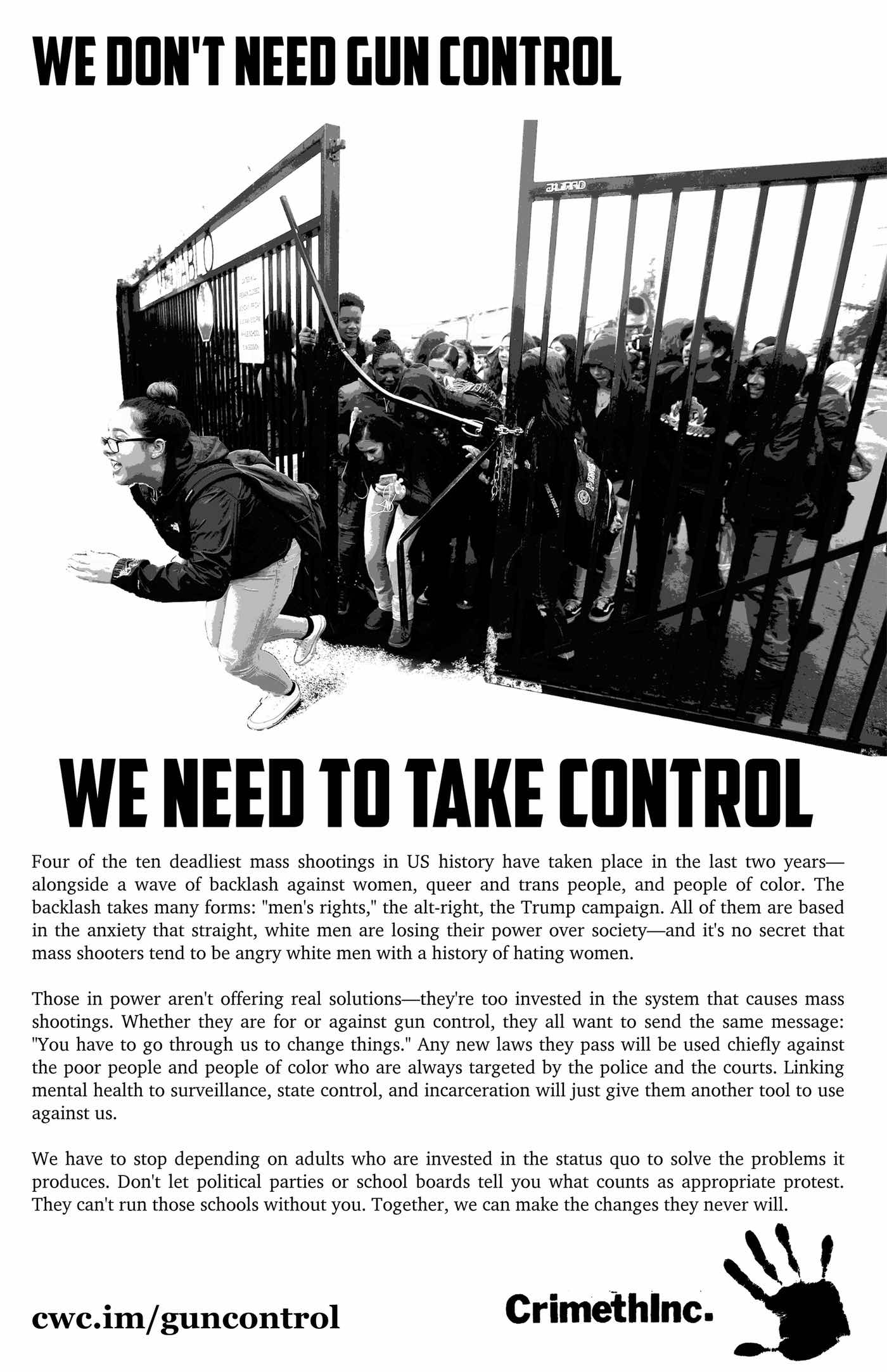 Photo of ‘We Don't Need Gun Control’ front side